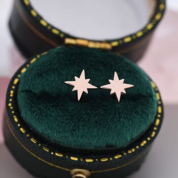Sterling Silver Starburst Stud Earrings, 3 of 12