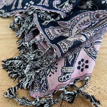 Light Purple And Pink Blanket Elephant Print Throw, 2 of 5