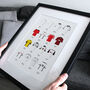 Fulham Classic Retro Football Kits Team Print, thumbnail 1 of 4