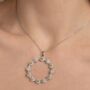 Peridot 925 Sterling Silver Large Circle Necklace, thumbnail 1 of 4