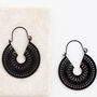 Mandala Large Hoop Intricate Detail Earrings, thumbnail 8 of 9