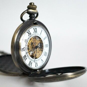 Steampunk Pocket Watch Bronze; The Percy, 2 of 7