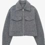 Grey Zipped Crop Jacket, thumbnail 2 of 4