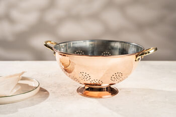 Polished Copper Colander With Tin Interior – 25 Cm, 4 of 4