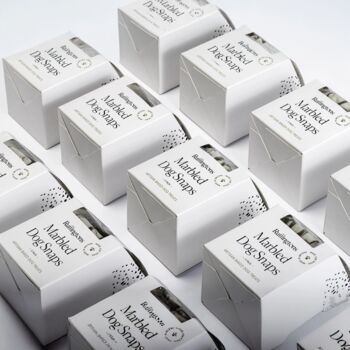 Yoghurt And Carob Marbled Snaps Dog Treats, 3 of 6