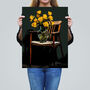 Yellow Roses Are My Favourite Still Life Wall Art Print, thumbnail 2 of 6