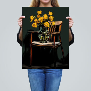 Yellow Roses Are My Favourite Still Life Wall Art Print, 2 of 6