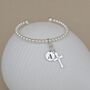 Personalised Infant's Silver Communion Bead Bangle, thumbnail 1 of 3