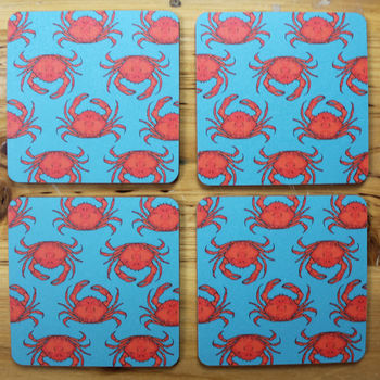 Turquoise Crab Drinks Coasters, 2 of 3