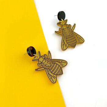 Acrylic Bee Earrings, 2 of 7