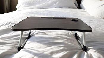 Laptop Bed Table With Foldable Legs And Cup Slot, 6 of 9