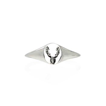 Reindeer Head Mini Signet Ring, 4 of 7