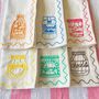 Set Of Six Embroidered Food Preserves Napkins, thumbnail 2 of 11