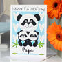Personalised Panda Sibling Father's Day Card, thumbnail 3 of 9