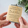 Personalised Bamboo Wedding Hipflask, thumbnail 1 of 2
