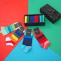 Block Stripe Men’s Trainer Socks Gift Box, thumbnail 1 of 7