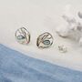 Handmade Blue Topaz Flow Stud Earrings, thumbnail 4 of 9