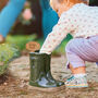 Personalised Forest Green Welly Boots Planter, thumbnail 1 of 10