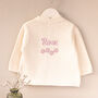 Personalised Cream Blossom Cardigan For Baby Flower Girls, thumbnail 2 of 12