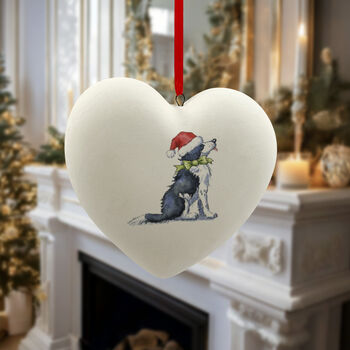 Border Collie Ceramic Bauble, 4 of 4