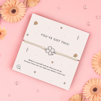 You've Got This Four Leaf Clover Bracelet, 2 of 7