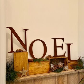 Noel Christmas Mantlepiece Fireplace Decoration Sign, 8 of 10