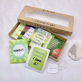 Cricket Gifts: Cricket Lovers Tea Gift Set, 3 of 12