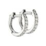 Hoop Earrings With Cubic Zirconia In Sterling Silver, thumbnail 2 of 8