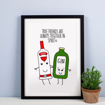 'Together In Spirits' Personalised Friendship Print, 5 of 5