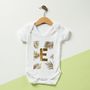 Personalised Palm Initial Baby Grow, thumbnail 1 of 8