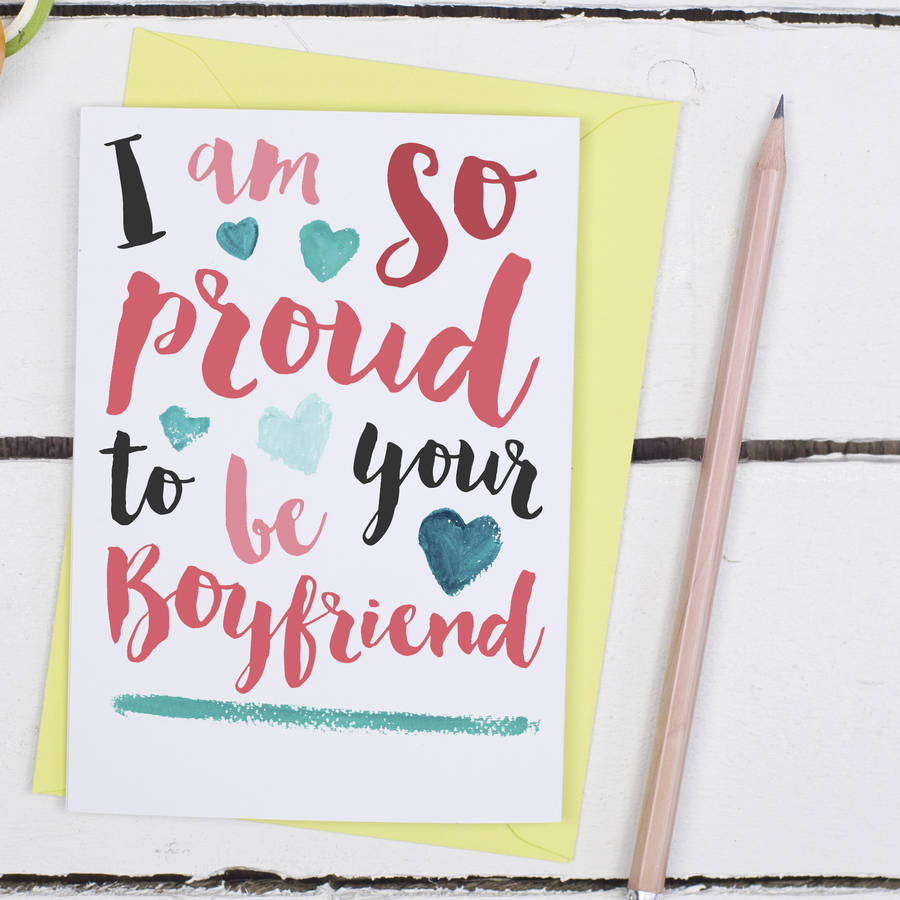 Proud To Be Your Boyfriend Anniversary Card By Alexia Claire 3608