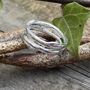 Double Band Silver Willow Ring, thumbnail 1 of 6