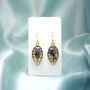 Book Lover Forget Me Not Gold Plated Earrings, thumbnail 6 of 10
