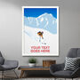 Personalised Powder Skier Poster, thumbnail 3 of 7