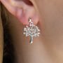 Sterling Silver Tree Of Life Earrings, thumbnail 3 of 7