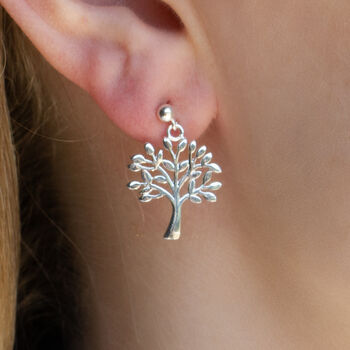 Sterling Silver Tree Of Life Earrings, 3 of 7