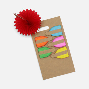 Mini Paper Fan Decoration Set Of Six, Rainbow, 3 of 3