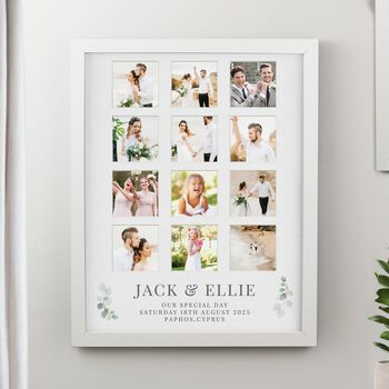 Personalised Wedding Multi Photo Frame, 6 of 9