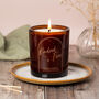 Black Velvet Scented Amber Glow Through Soy Candle, thumbnail 1 of 10