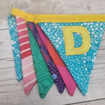 Personalised Bunting Custom Fabric Large Flags, 3 of 12