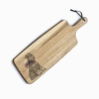 Personalised Giant Schnauzer Engraved Acacia Serving Board, 6 of 8