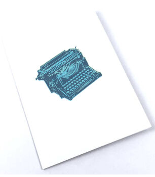 White Personalised Typewriter Pop Up Card, 4 of 4