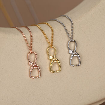 Sterling Silver Stethoscope Necklace, 2 of 12