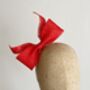 Sculptural Red Bow Fascinator 'Ava', thumbnail 2 of 11