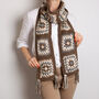 Granny Annie Squares Scarf Crochet Kit Woodland, thumbnail 1 of 9