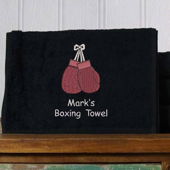 personalised boxing towel by duncan stewart