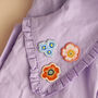Wild Flower Woven Iron On Patches Pack Of Five, thumbnail 9 of 10