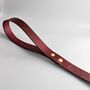 Burgundy Leather Whippet Collar And Matching Lead Set, thumbnail 5 of 10