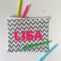 Personalised Pencil Case, Waterproof Lined Zip Purse, thumbnail 3 of 12