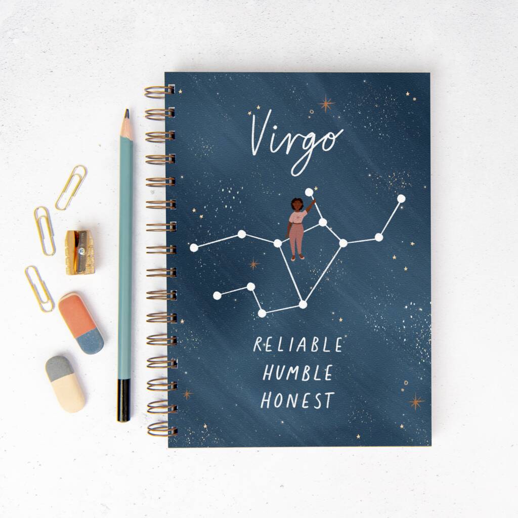 Personalised Zodiac Star Sign Astrology Notebook By Flourish Paperworks